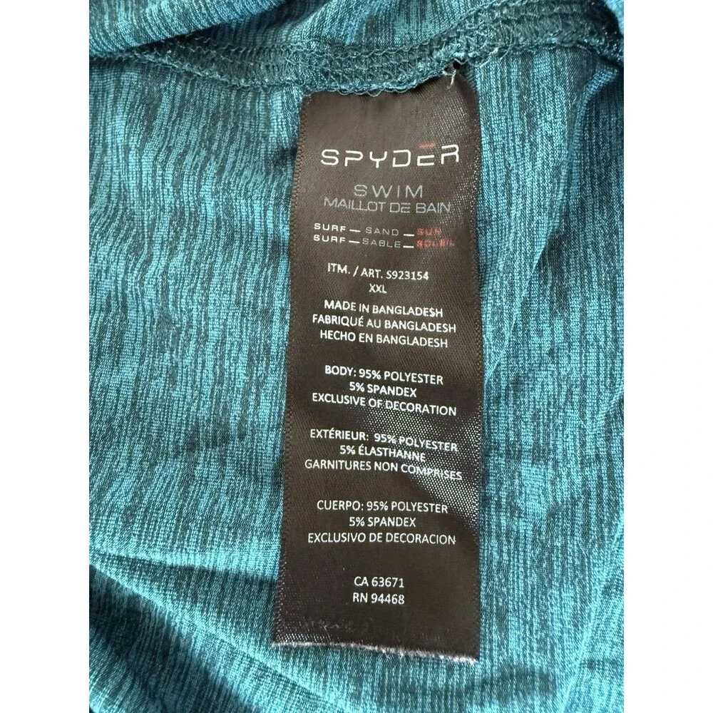Spyder Swim Rash Guard Tee Men’s Sz XXL Surf Sand Sun UPF+30